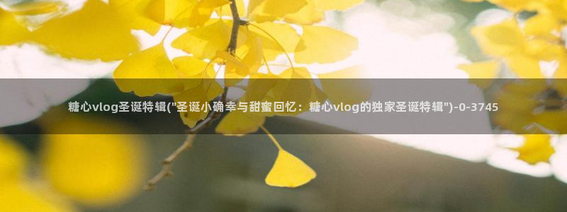 福利姬糖心vlog:糖心vlog圣诞特辑